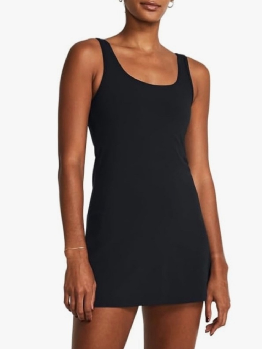 Under Armor Motion Dress Built-In Shorts Bra Black Sporty Minimalist Size Large